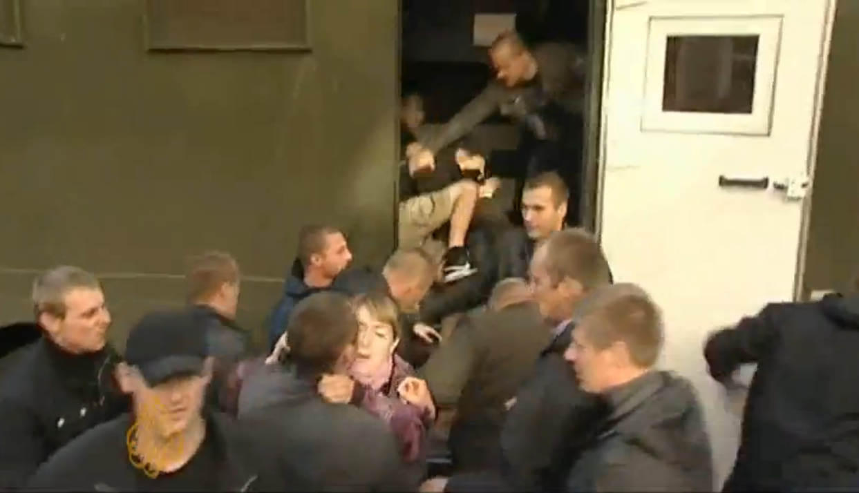Protesters in Minsk Detained by Police