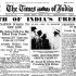 Times of India headline from August 15th, 1947 covering the freedom movement in India