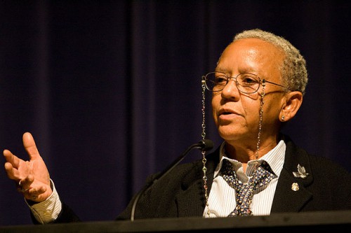 <a href="http://www.sampsoniaway.org/literary-voices/2012/09/12/words-are-weapons-of-the-strong-an-interview-with-nikki-giovanni/">Nikki Giovanni</a>, American Poet.