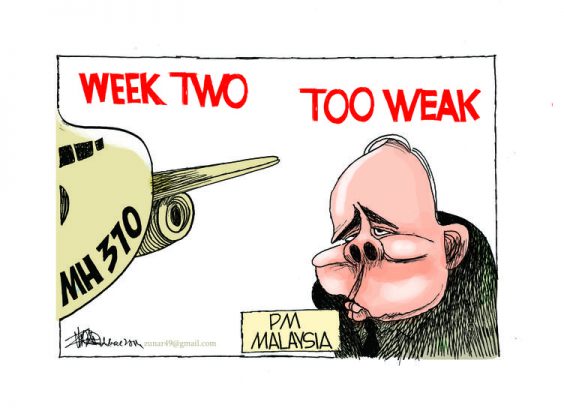 Cartoon-MH370-and-Malaysian-Leader